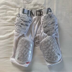 Boys UA Football Padded Compression Girdle Shorts w/arm Sleeves